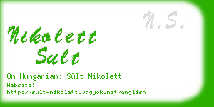 nikolett sult business card